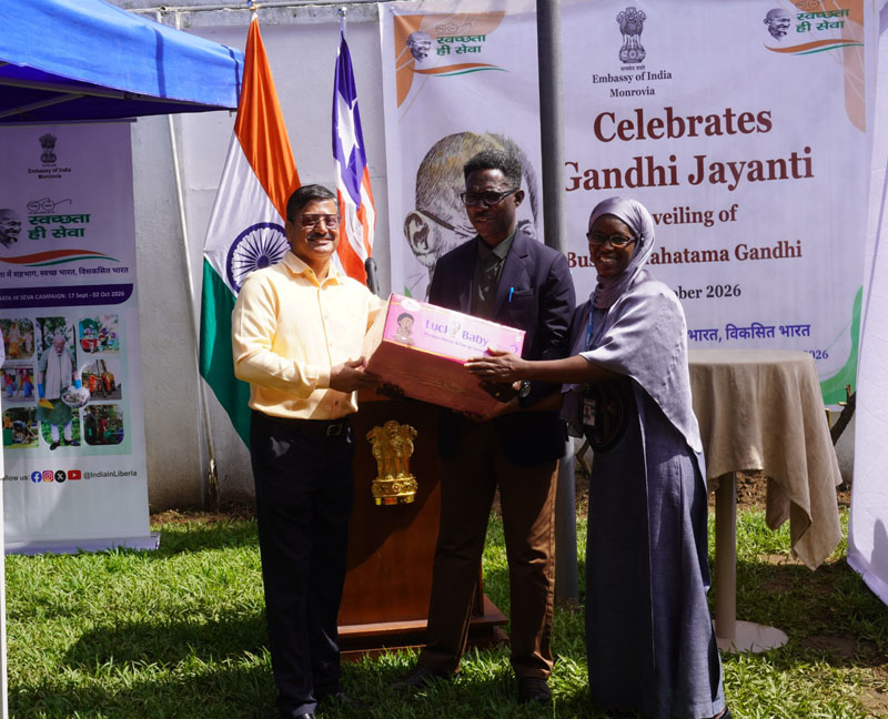 Unveiling of the bust of Mahatma Gandhi in Monrovis on Gandhi Jayanti - 2 October 2026